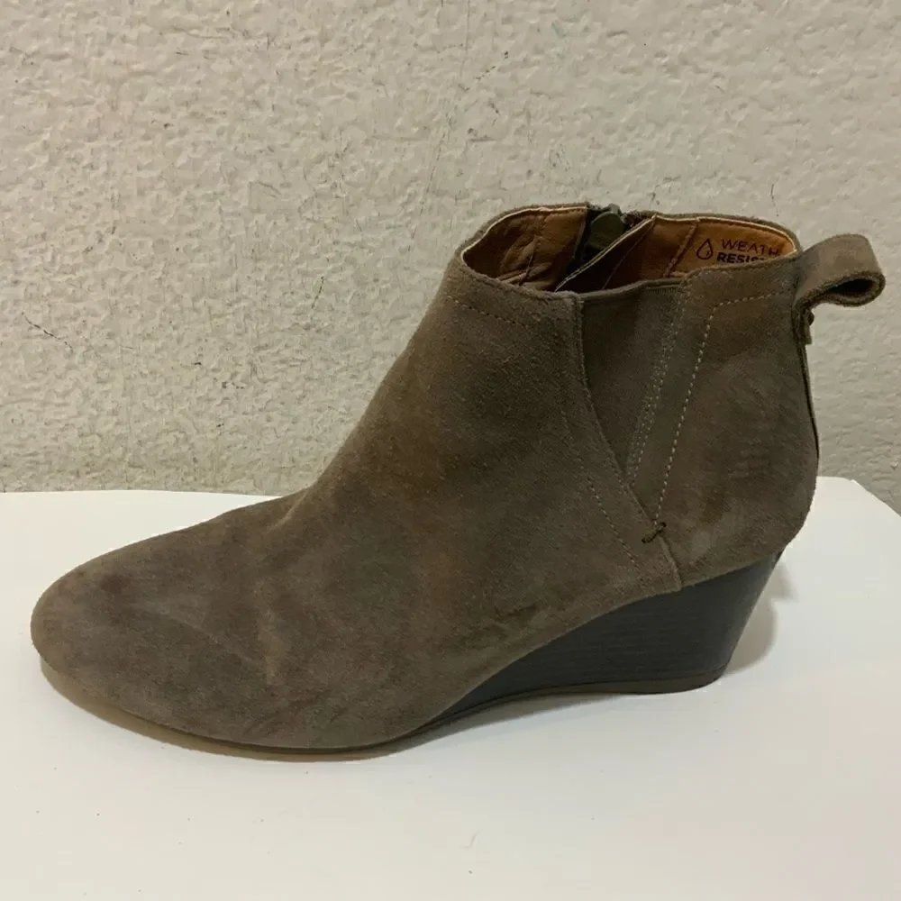 Vionic Gray Paloma Wedge Ankle Boot Women Size 9